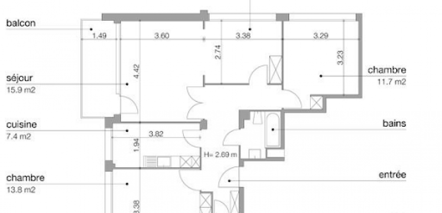 Appartement  avec vue sur le Jet d’eau